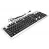 Клавиатура Gembird KB-8300UM-SB-R/ 8300M-SB-UR Silver-Black <USB>  108КЛ+15КЛМ/Мед влагозащита