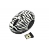 OKLICK Wireless Optical Mouse <535XSW> <Zebra> (RTL) USB 3btn+Roll, уменьшенная <911680>