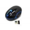 OKLICK Wireless Optical Mouse <535XSW> <Black&Blue> (RTL) USB 3btn+Roll, уменьшенная <911640>