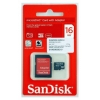 Флеш карта microSDHC 16Gb Class4 Sandisk SDSDQM-016G-B35A + adapter