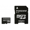 Флеш карта microSDHC 8Gb Class10 Transcend TS8GUSDHC10 + adapter