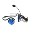 Наушники с микрофоном Genius HS-300A <Blue> (шнур 1.8м)