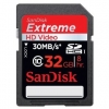Карта памяти SDHC 32Gb SanDisk Extreme UHS-I Class10 HD Video (SDSDX-032G-X46)
