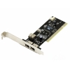 Контроллер Firewire  PCI 1394 ,VIA VT6306, 2 port ext, 1 port int, 1 доп. разъем питания