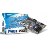 Материнская плата MSI PH61-P33 (B3) Soc-1155 iH61 DDR3 ATX AC'97 8ch. GbLAN+SATA2 VGA