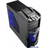 Корпус Aerocool X-Warrior Black Edition , ATX, без БП, черный, синий LED вентилятор. (EN56670)