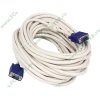 Кабель D-Sub Flextron "CDS-DMM-15-01-P1", медь 28AWG, с ферритовыми кольцами (15м) (oem)