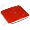 Привод DVD±RW 8x8x8xDVD/24x24x24xCD LG "GP40NR10", внешний, красный (USB2.0) (ret)