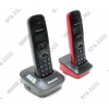 Panasonic KX-TG1612RU3 <Black-Red> р/телефон (2 трубки с  ЖК диспл., DECT)
