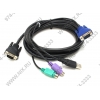 D-Link <KVM-402> Кабель для KVM  переключателей (PS/2+PS/2+USB+VGA15M, 3м)