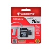 Карта памяти MicroSDHC 16GB Transcend Class 10 + SD Adapter (TS16GUSDHC10)