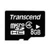 Флеш карта microSDHC 8Gb Class4 Transcend TS8GUSDHC4 + adapter