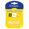 Флеш Диск Verbatim 8Gb PinStripe 47395 USB2.0 SUNKISSED YELLOW (мин.кол.5)