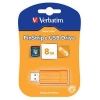 Флеш Диск Verbatim 8Gb PinStripe 47389 USB2.0 оранжевый VOLCANIC ORANGE