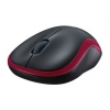 Мышь Logitech M185 красный оптическая (1000dpi) беспроводная USB1.1 для ноутбука (2but) (910-002240)
