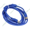 Кабель USB3.0 соединительный USB A-B Flextron "CU3-AMMB-2.0-01-P1", медь 28+24AWG, позолоченные контакты, с ферритовыми кольцами (2.0м) (oem)