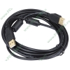Удлинитель USB2.0 Flextron "CU2-AFAM-3.0-01-P1", медь 28+24AWG, позолоченные контакты, с ферритовыми кольцами (3.0м) (oem)