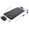 A4Tech V-Track Wireless <7600N Black> (Кл-ра М/Мед, USB, FM+Мышь,3кн, Roll,  USB, FM)