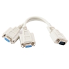 Разветвитель VGA 1=>2 (1x15M/2 x15F) VGA Spliter Cable 0.3m VCOM <VVG6530>