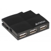Разветвитель USB 2.0 A4 HUB-57 4порт. черный