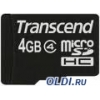 Карта памяти MicroSDHC 4GB Transcend Class4 no Adapter (TS4GUSDC4)