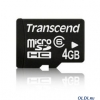 Карта памяти MicroSDHC 4GB Transcend Class6 no Adapter (TS4GUSDC6)