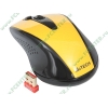 "Мышь" A4Tech "XFAR G9-500F-2" оптич., беспров., 3кн.+скр., желто-черный (USB) (ret)