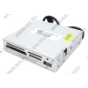 3Q <CRI005-S> Silver 3.5" Internal USB2.0 CF/MD/SM/xD/MMC/SDHC/MS(/Pro/Duo)Card Reader/Writer+1portUSB2.0