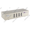 ATEN <CS-74U> 4-Port USB KVM Switch (клавиатура USB+мышь  USB+VGA15pin+Audio+Mic)(+4 кабеля)