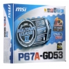 Мат. плата MSI P67A-GD53 (B3) <S1155, iP67, 4*DDR3, 2*PCI-E16x, SATA III, SATA RAID, USB 3.0, GB Lan, ATX, Retail> (911-7681-045)