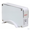 Мобил рек Orient 3520U3, External Al Case   USB 2.0 to 3.5" SATA/IDE, с внешним блоком питания, white, подставка, встроенный вентилятор, ret