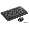 Клавиатура+мышь  A4Tech W 7600N-1, USB (черный) наноприемник, мини