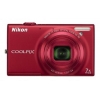 PhotoCamera Nikon CoolPix S6150 red 16Mpix Zoom4x 3" 720p 20Mb SDHC IS el TouLCD EN-EL12  (VNA132E1)