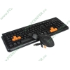 Комплект клавиатура + мышь A4Tech "Super-Combo 7 Wireless Gaming Desktop G1000A", беспров., черный (USB) (ret)