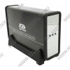 AgeStar <SCB3AH1T-Black> (EXT BOX для внешнего подключения 3.5"SATA HDD, USB2.0/eSATA, LCD, Al)