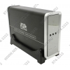 AgeStar <SCB3AH1T> (EXT BOX для внешнего подключения 3.5" SATA HDD,  USB2.0/eSATA, LCD, Al)