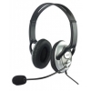 Наушники с микрофоном Oklick HS-M131V серебристый/черный 1.8м накладные оголовье (мин.кол.5)