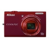 PhotoCamera Nikon CoolPix S6200 red 16Mpix Zoom10x 2.7" 74Mb SD Li-Ion  (VMA862E1)
