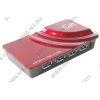 AgeStar <3U(B)H1 Red> USB3.0 Hub 4  port  +  б.п.