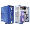 MIDITOWER THERMALTAKE <V1420C> BLUE+SILVER XASER III V1000 ATX 420W (для P4)