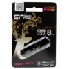Внешний накопитель 8GB USB Drive <USB 2.0> Silicon Power LuxMini 322 Black Новогодняя (SP008GBUF2322V1K-LE)