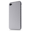 Наклейка декоративная Belkin для iPhone 4 карбон серебро F8Z897cwC01