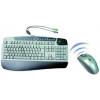 A4-TECH KEYBOARD+WIRELESS MOUSE <KBS-827> (Кл-ра ERGO,М/мед,PS/2+МышьPS/2, 3кн, ROLL, FM беспроводн.)