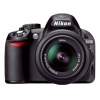 PhotoCamera Nikon D3100 KIT black 14.2Mpix 18-55VR / 55-300VR 3" 720p SD Набор с объективамиLi-Ion  (VBA280KR09)