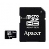 Флеш карта microSDHC 16Gb Class4 Apacer AP16GMCSH4-R + adapter