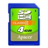 Флеш карта SDHC 4Gb Class4 Apacer AP4GSDHC4-R