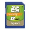 Флеш карта SDHC 8Gb Class4 Apacer AP8GSDHC4-R (мин.кол.5)