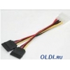 Кабель 3Cott SP-002 2*SATA + Power кабель 15 см