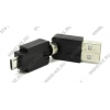 Переходник USB AM -> microUSB BM поворотный в  двух плоскостях