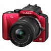 PhotoCamera Panasonic Lumix DMC-G3K red 16,6Mpix 14-42 3" 1080 SDHC Li-Ion  (DMC-G3KEE-R)